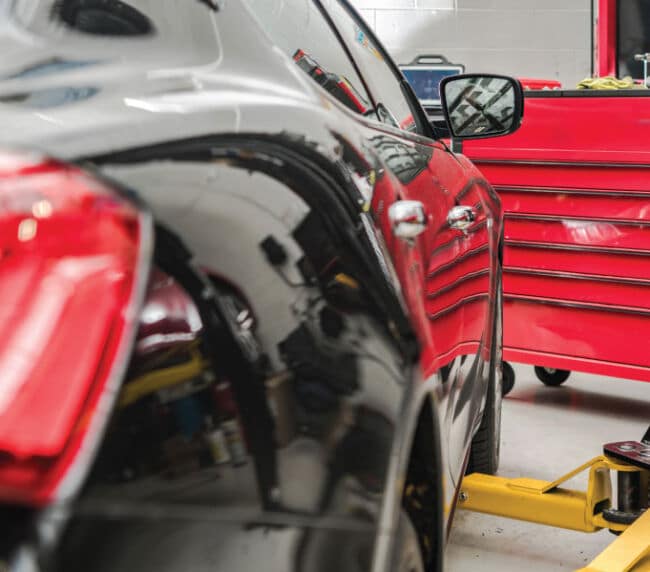 Front end repair Houston professional vehicle repair restoration Race Track Auto Center Westchase