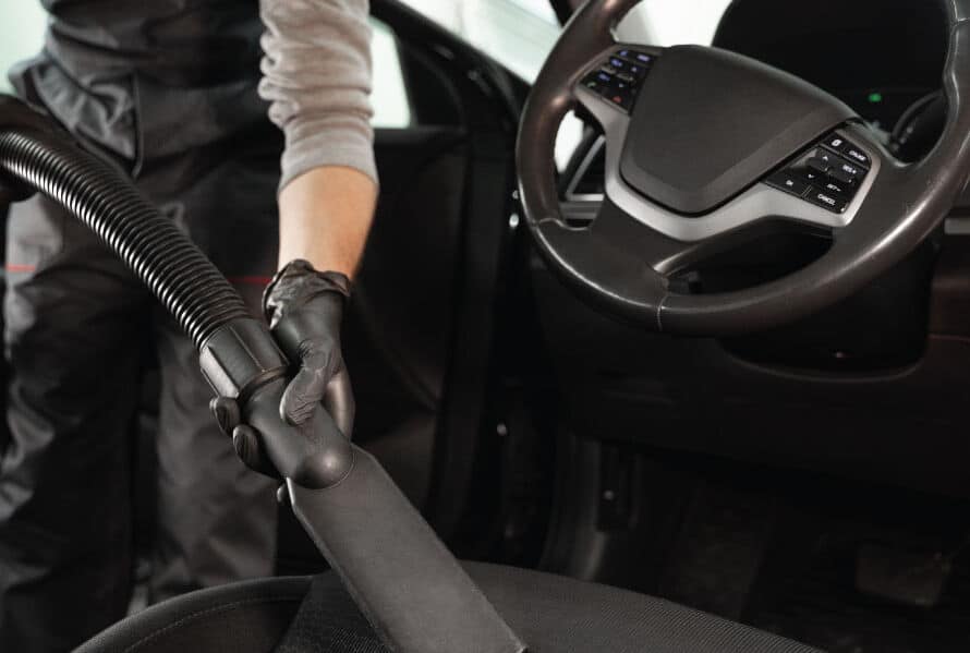 Interior detailing Houston TX professional deep cleaning leather care Race Track Auto Center Westchase