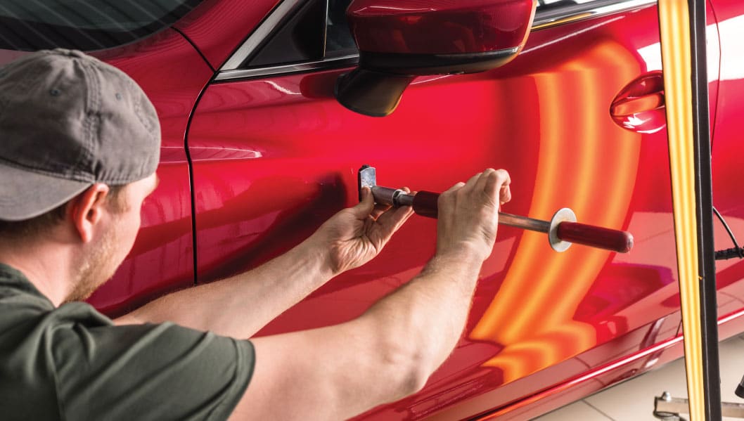 Paint matching bumper repair Houston TX Race Track Auto Center professional collision repair