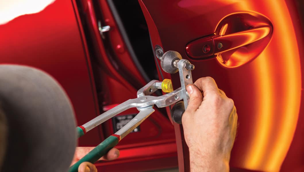 Professional fender repair Houston vehicle repair restoration Race Track Auto Center