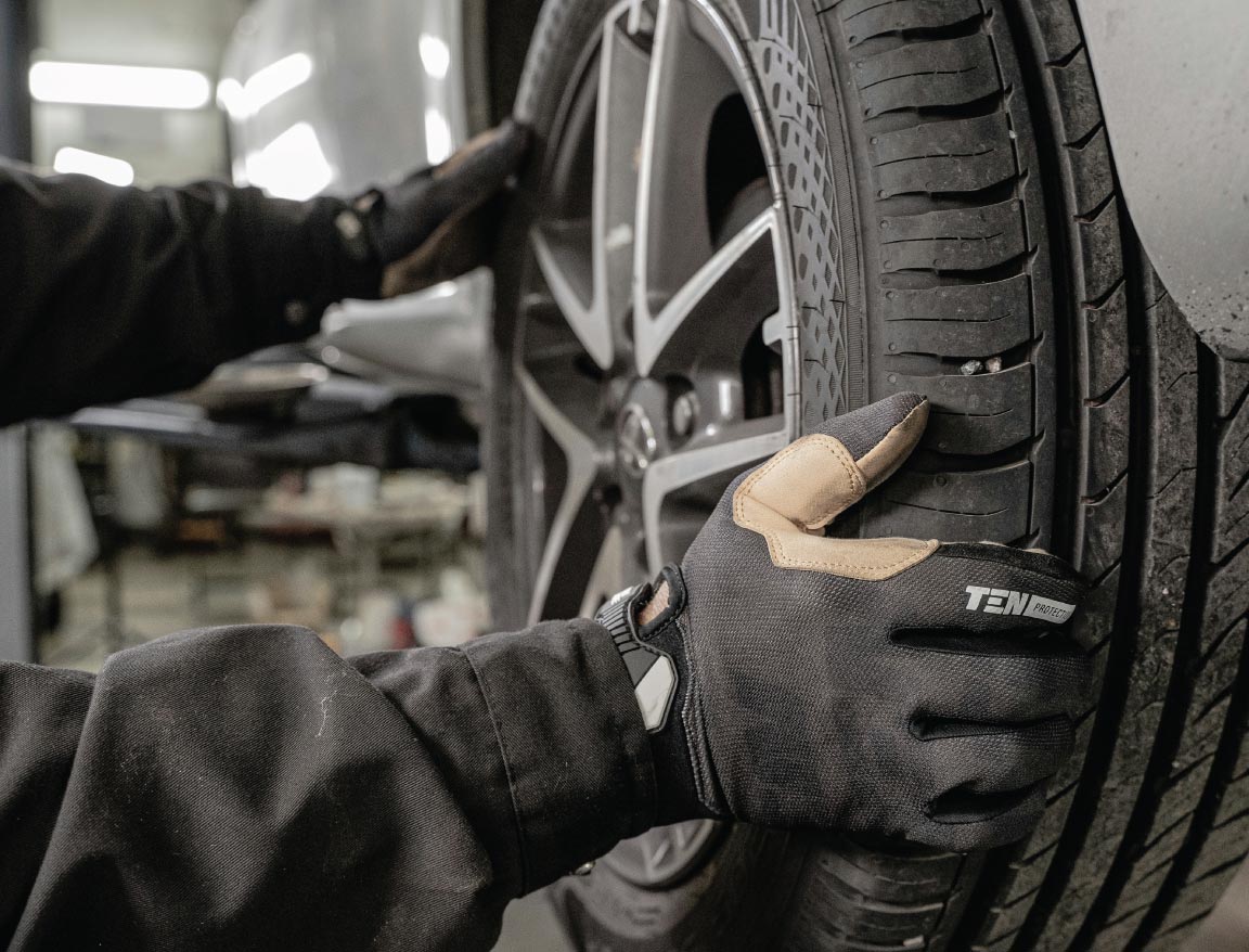 Professional tire and wheel services at Race Track Auto Services in Houston Texas