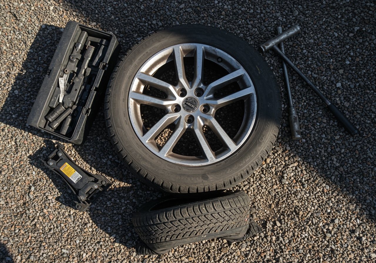 Flat tire emergency safety Houston Texas auto center