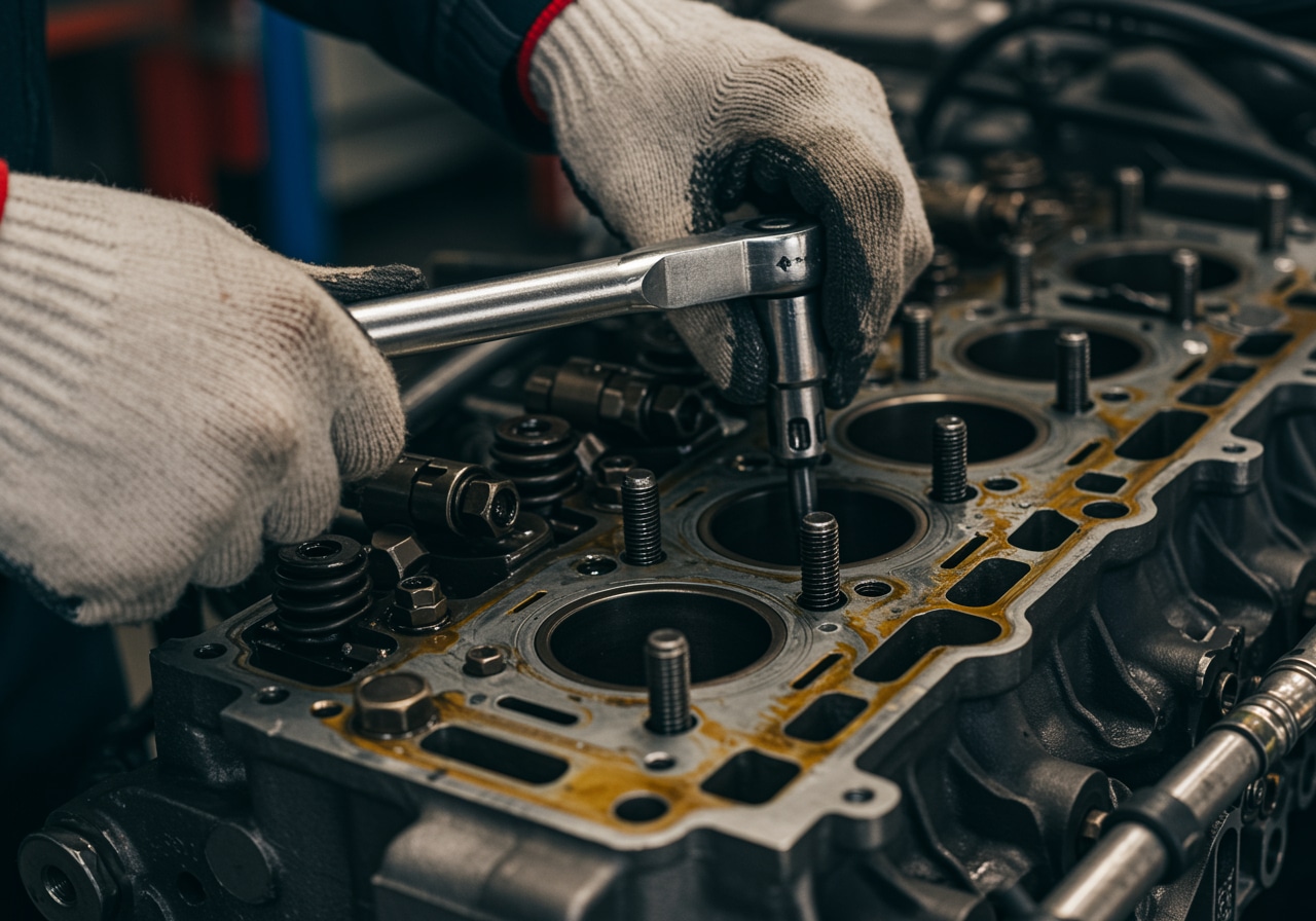 Before after diesel engine repair transformation Houston Texas