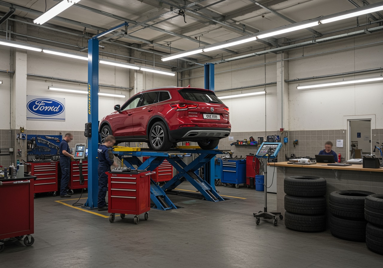 Ford auto shop diagnostic process Houston Texas repair center