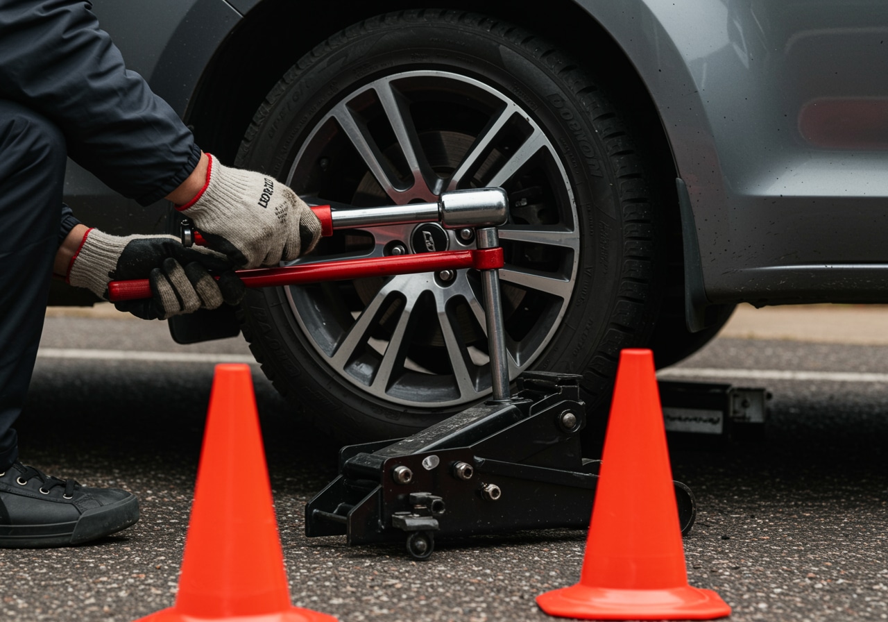 Tire change service time and quality results Tire change service time results Houston Texas