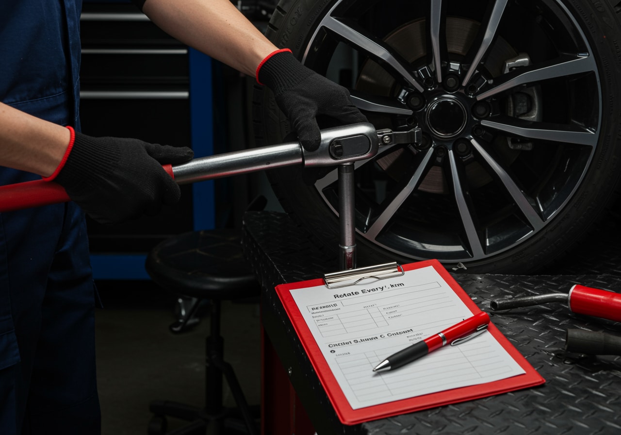 Tire rotation frequency patterns Houston Texas guide