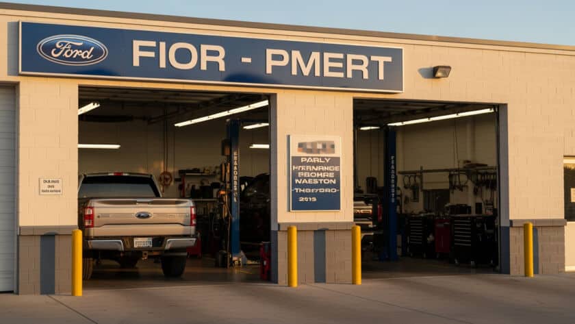 Ford auto shop service technician Houston Texas repair facility