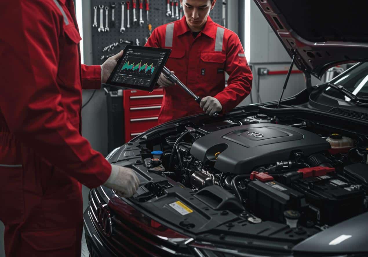 Dramatic Acura repair results at Race Track Auto Center Before after Acura repair transformation Houston Texas