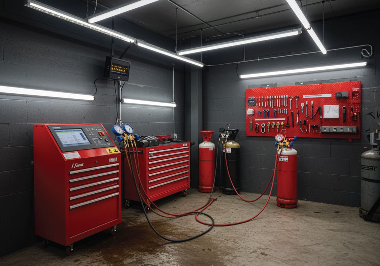 Auto AC repair transformation results at Race Track Auto Center Before after auto AC repair Houston Texas