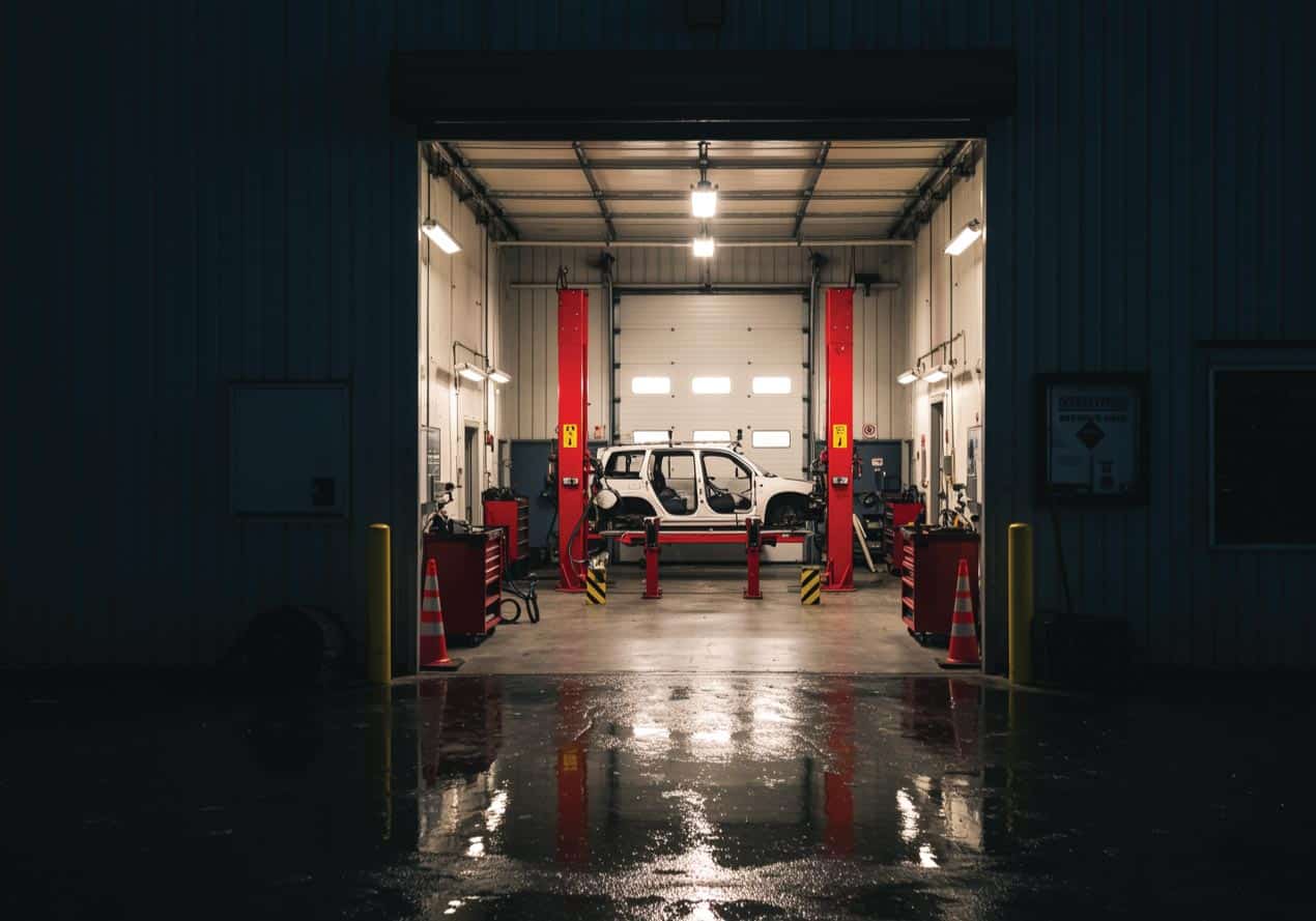 Before after auto frame repair shop transformation Houston Texas
