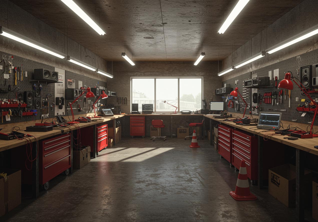 Before after auto radio repair transformation Houston Texas
