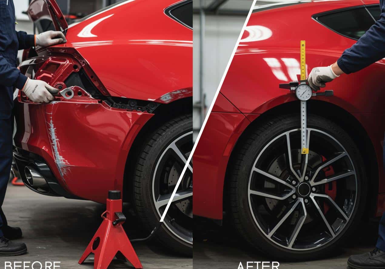 Before after frame repair transformation Houston Texas