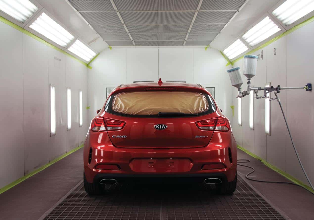 Before after Kia auto body transformation Houston Texas