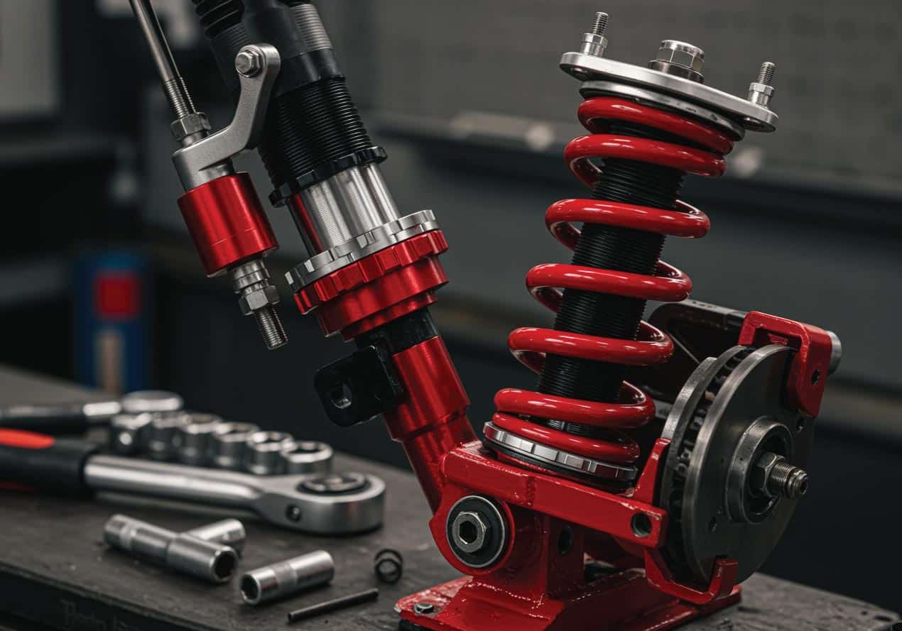Professional suspension repair stages demonstration Multi-stage suspension repair process Houston Texas