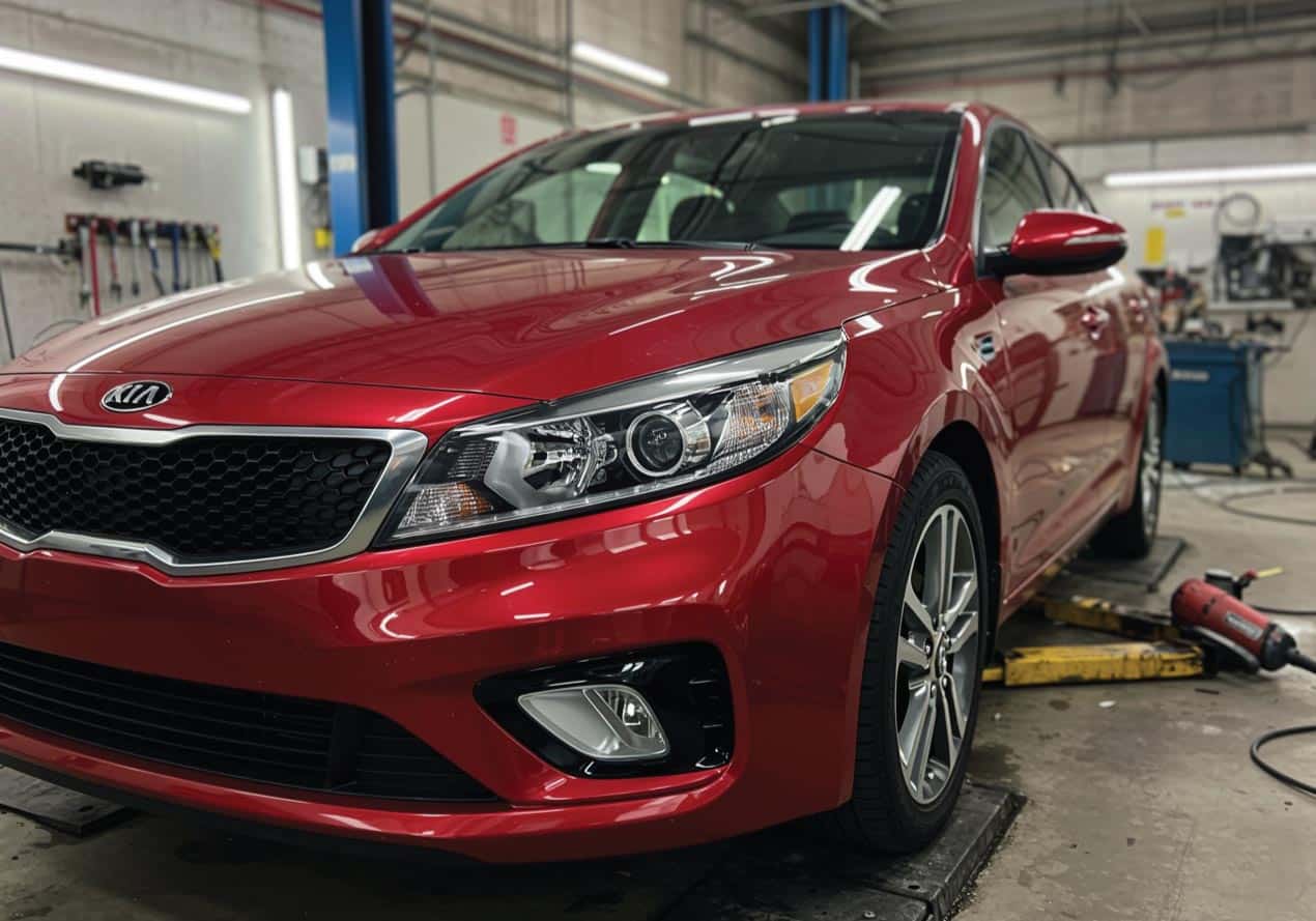 Multi-stage Kia auto body process Houston Texas