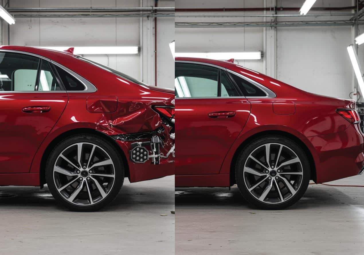 Acura body repair service process Houston Texas luxury shop