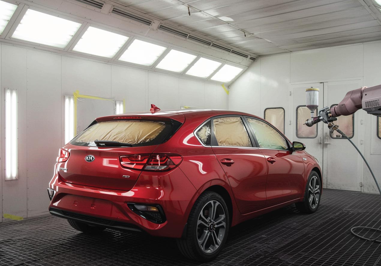 Kia auto body restoration process Houston Texas auto center