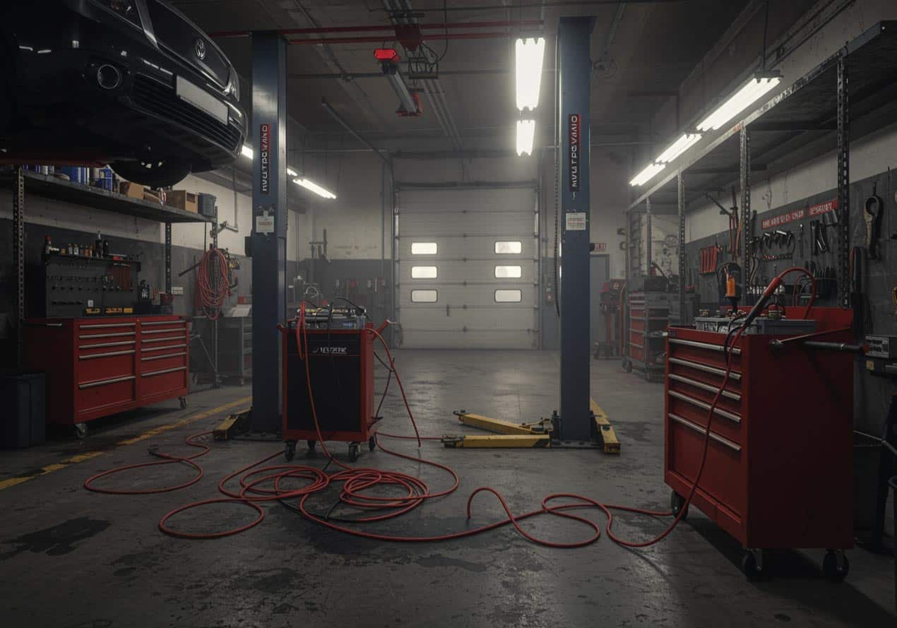 Auto electrician shop electrical repair process Houston Texas