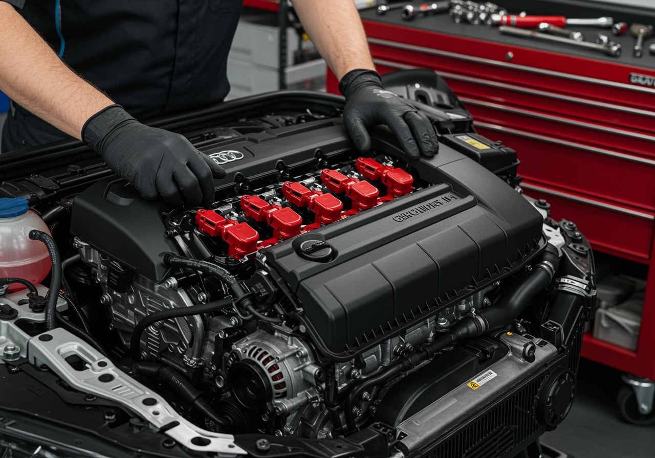 Before after German car repair transformation Houston Texas