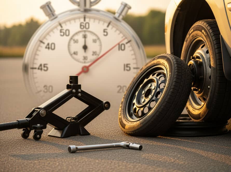 How long does it take to change tire service technician Houston Texas auto shop