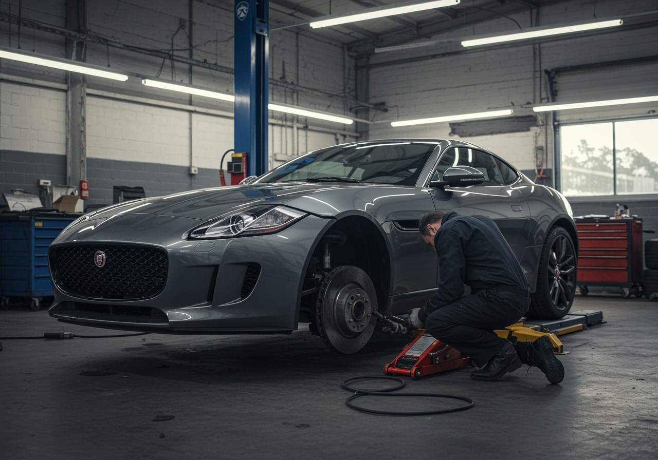 Before after Jaguar auto repair transformation Houston Texas