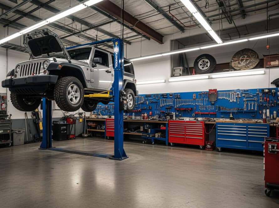 Jeep auto shop service technician Houston Texas repair facility