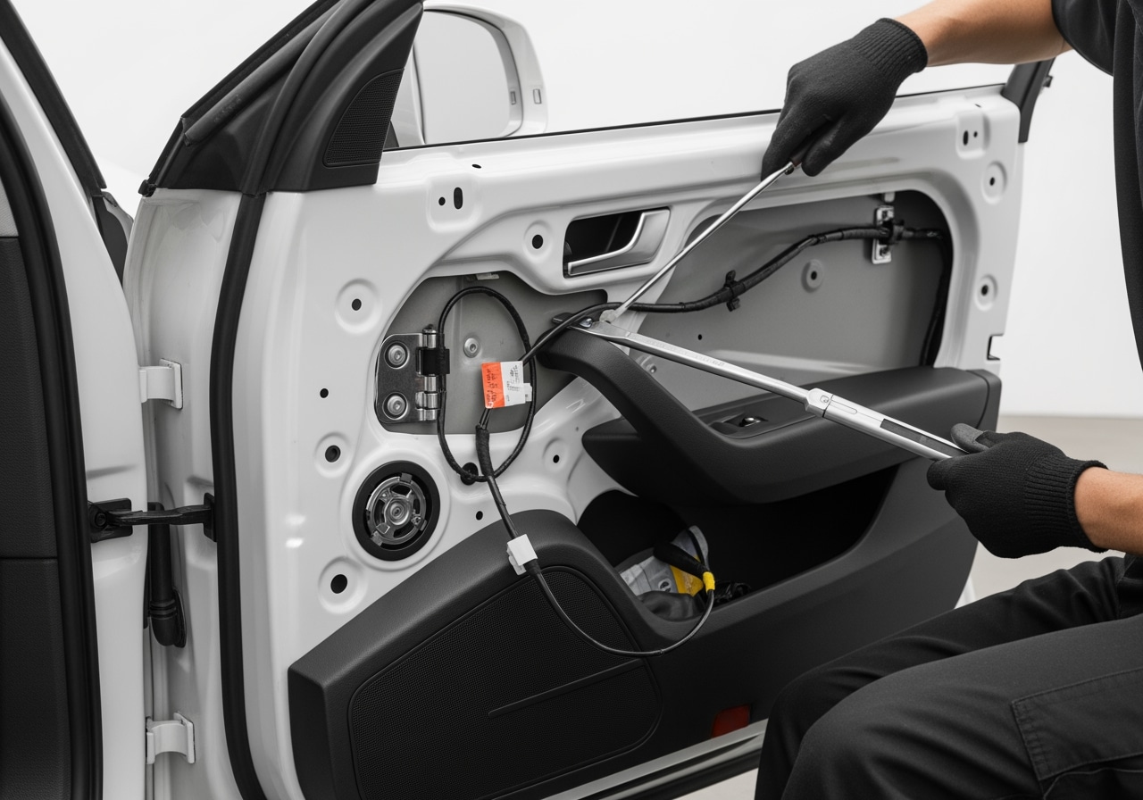 Dramatic Audi auto body repair results at Race Track Auto Center Before after Audi auto body repair transformation Houston Texas