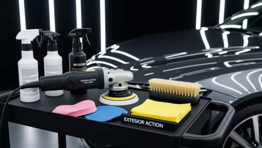 Car detailing kit exterior service technician Houston Texas auto shop