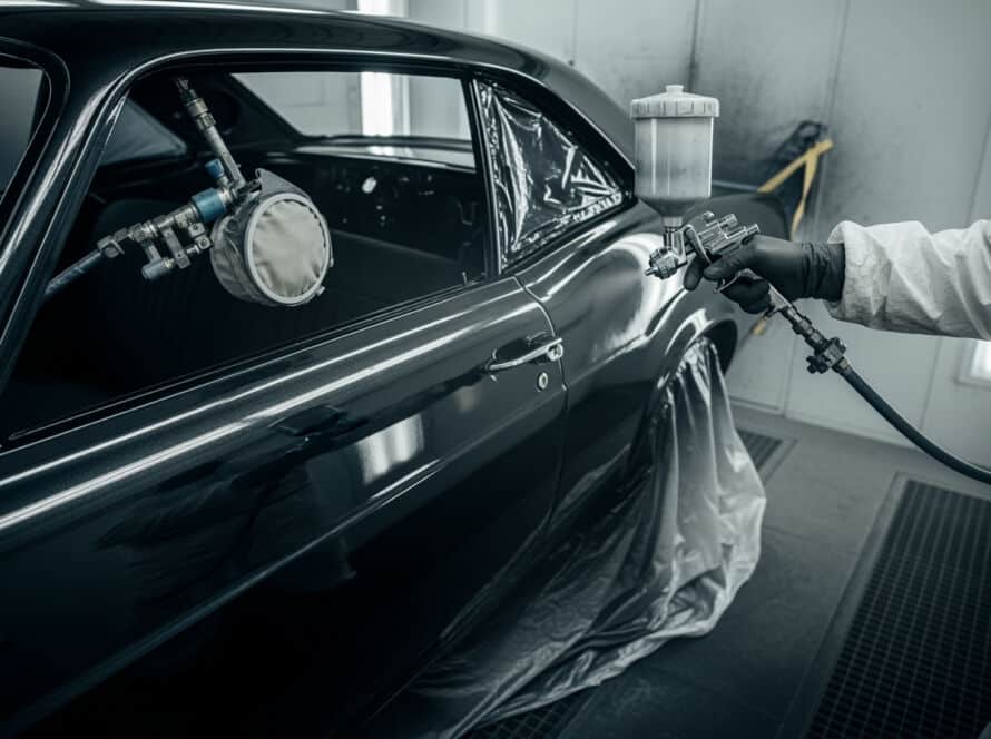 Classic auto paint service technician Houston Texas paint shop