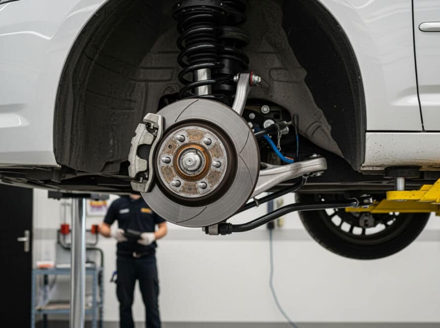 Suspension repair service technician Houston Texas auto shop