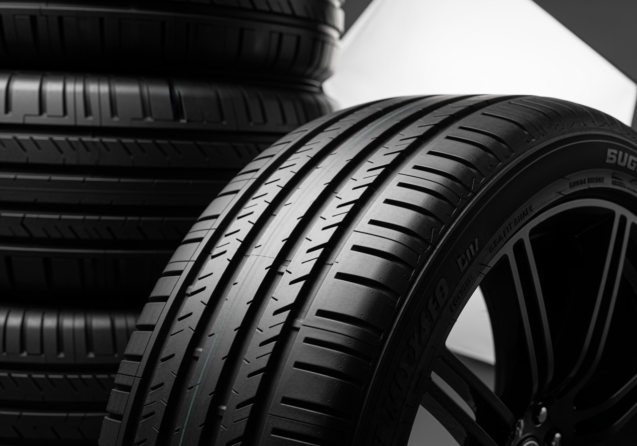 Professional tire assessment showing quality testing procedures and evaluation criteria for mid-tier tires at Race Track Auto Center