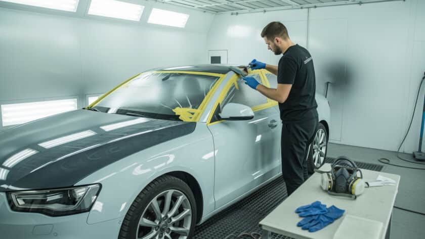Audi auto body shop Houston Texas collision repair professional service center certified technicians