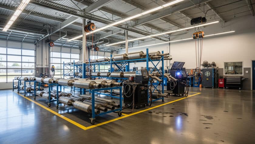 Auto exhaust shop Houston Texas automotive exhaust system repair service center professional installation