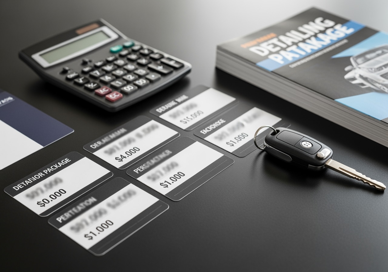 Race Track Auto Center facility showing professional equipment justifying car exterior detailing price