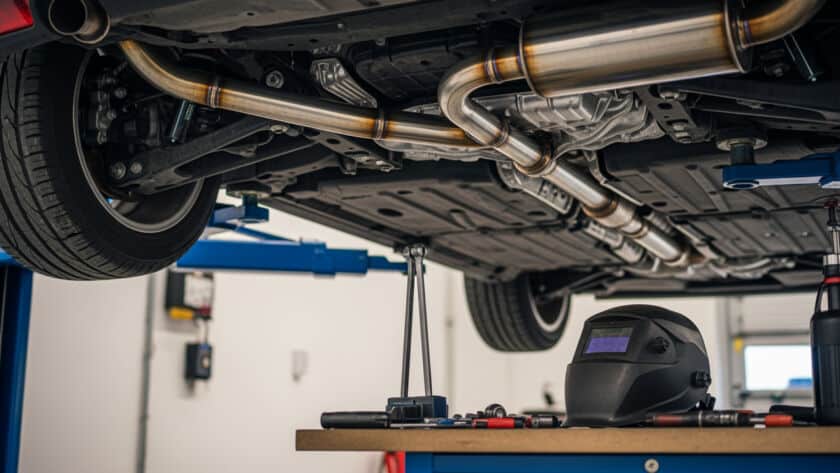 Exhaust auto shop near me Houston Texas professional automotive exhaust system repair muffler service