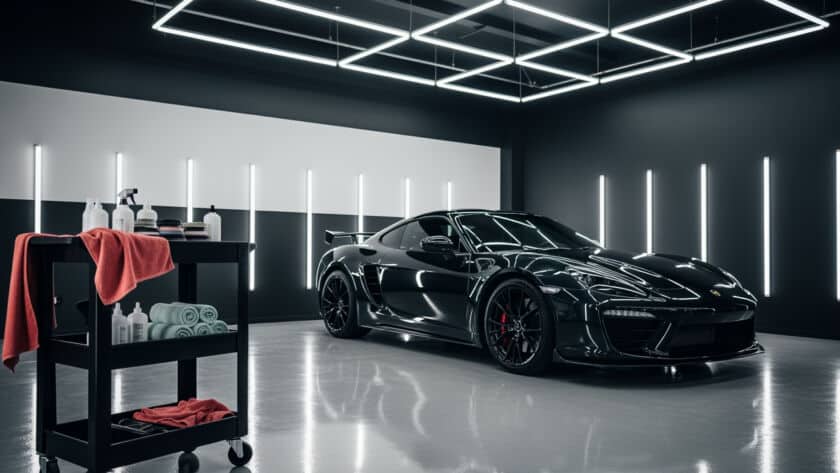 Exterior car detail services Houston Texas automotive detailing center professional paint correction ceramic coating protection