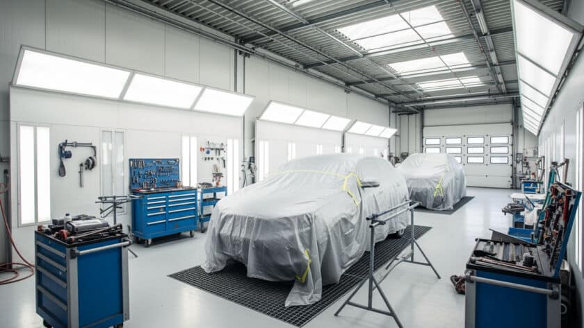 Auto paint shop services Houston Texas automotive painting collision repair professional spray booth