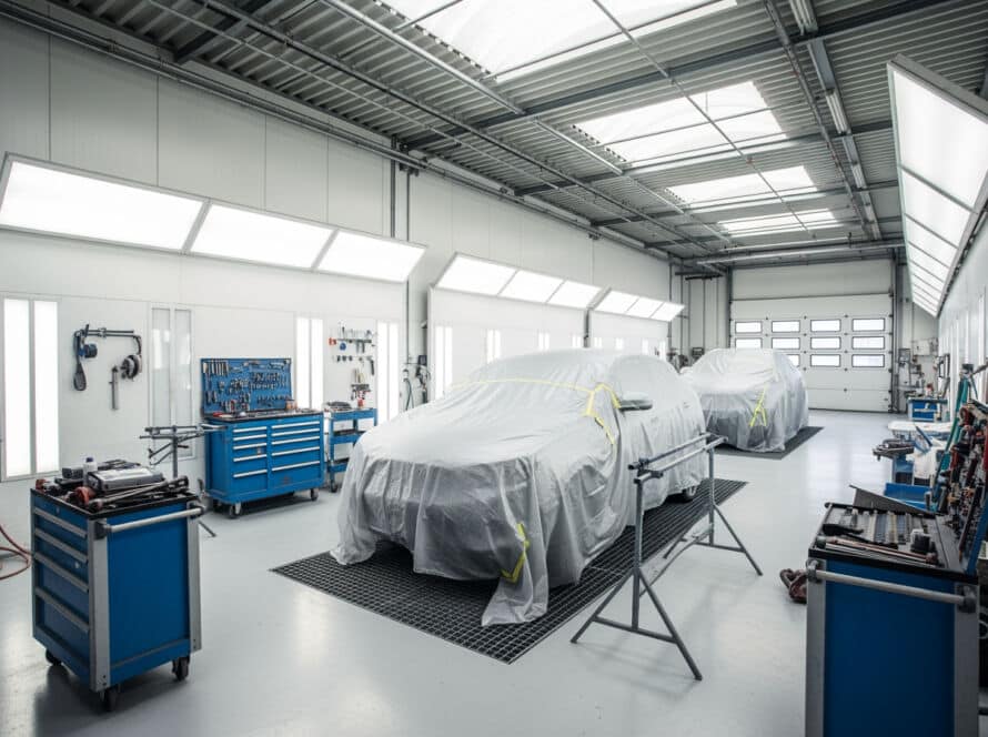 Auto paint shop services Houston Texas automotive painting collision repair professional spray booth