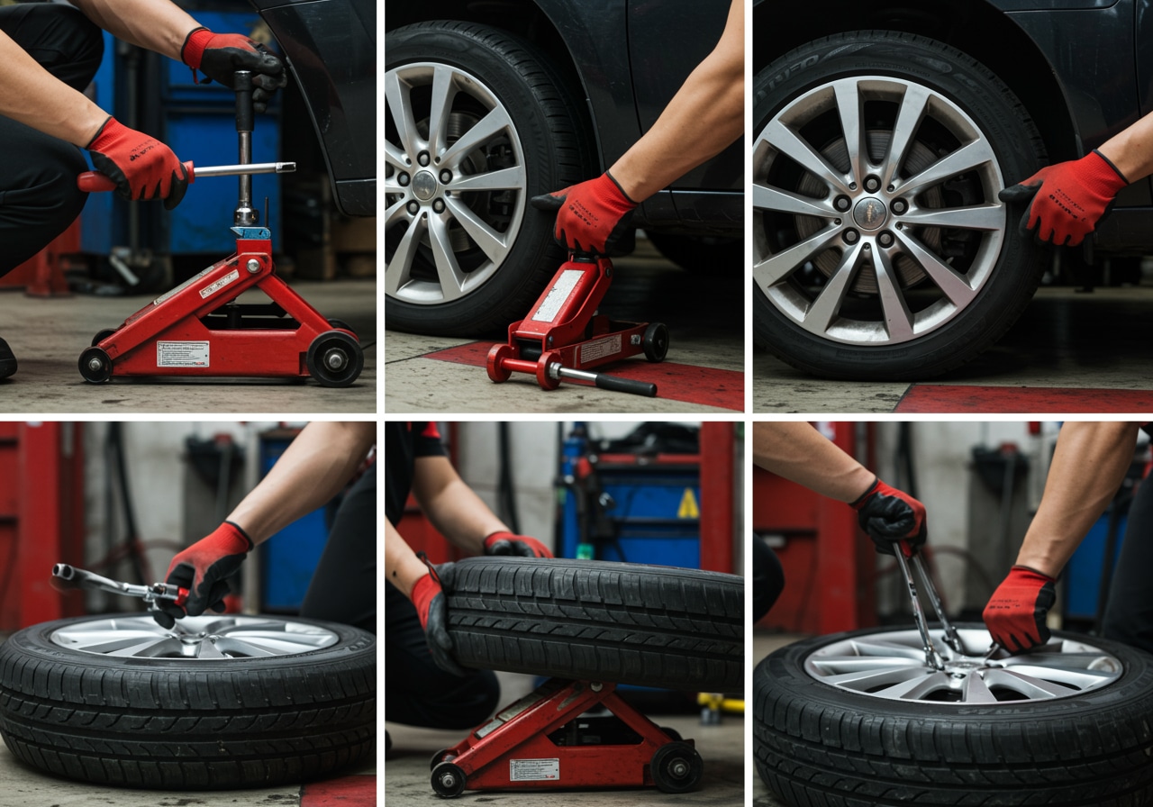 Professional tire change