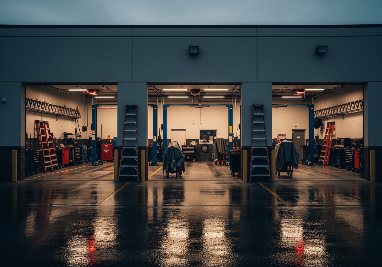 Professional auto body facility