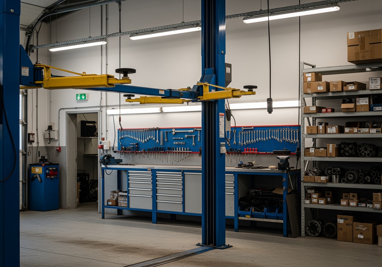 Professional mechanic shop