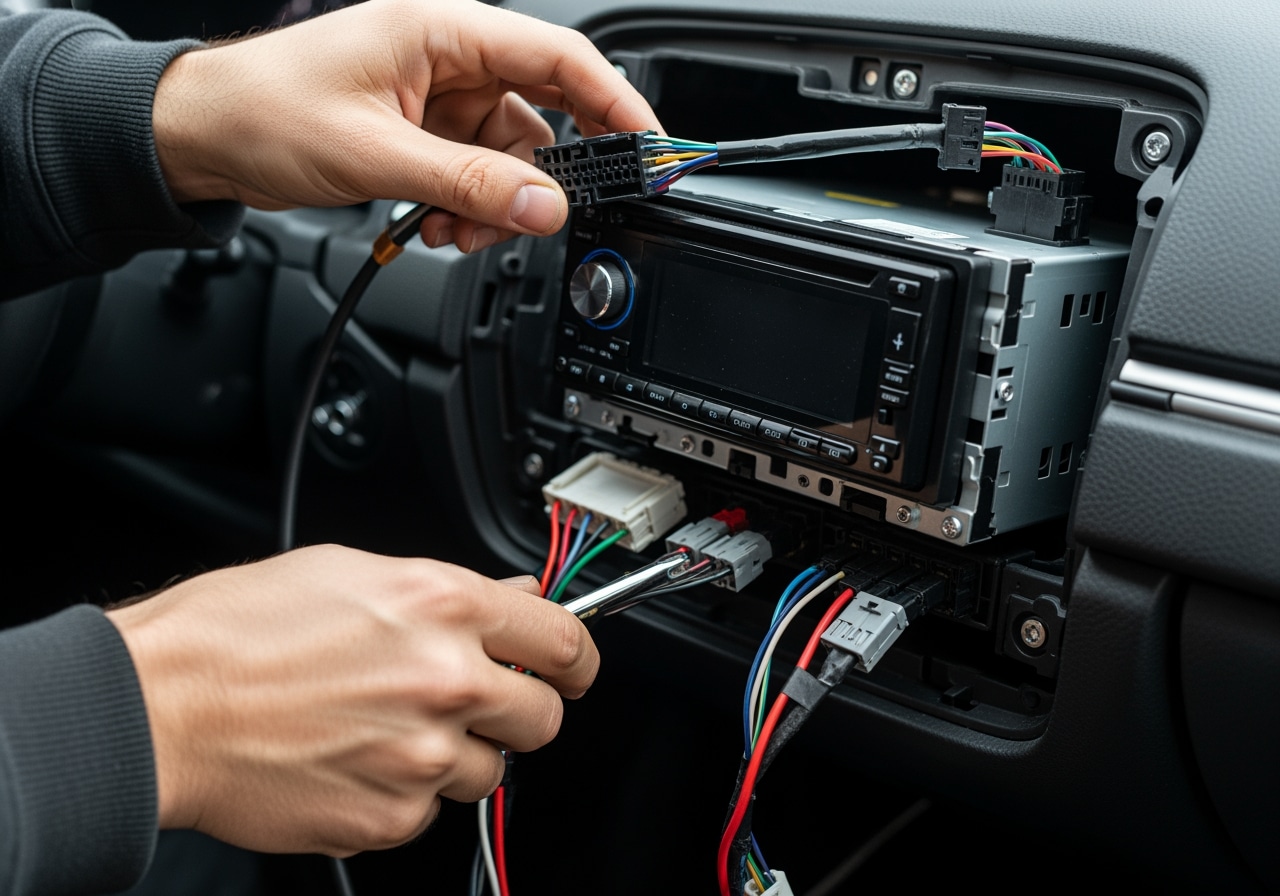 Auto radio repair shop