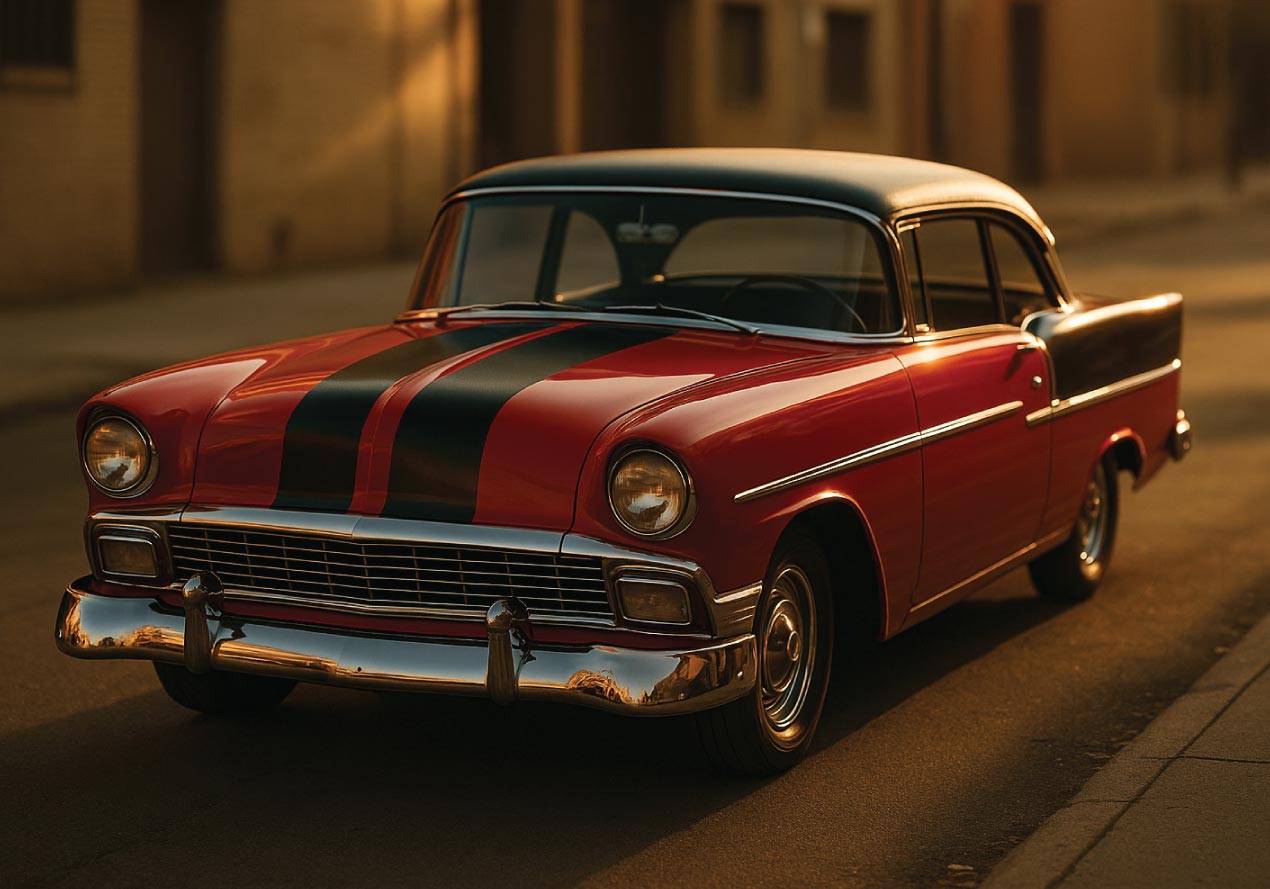 Classic car restoration shop