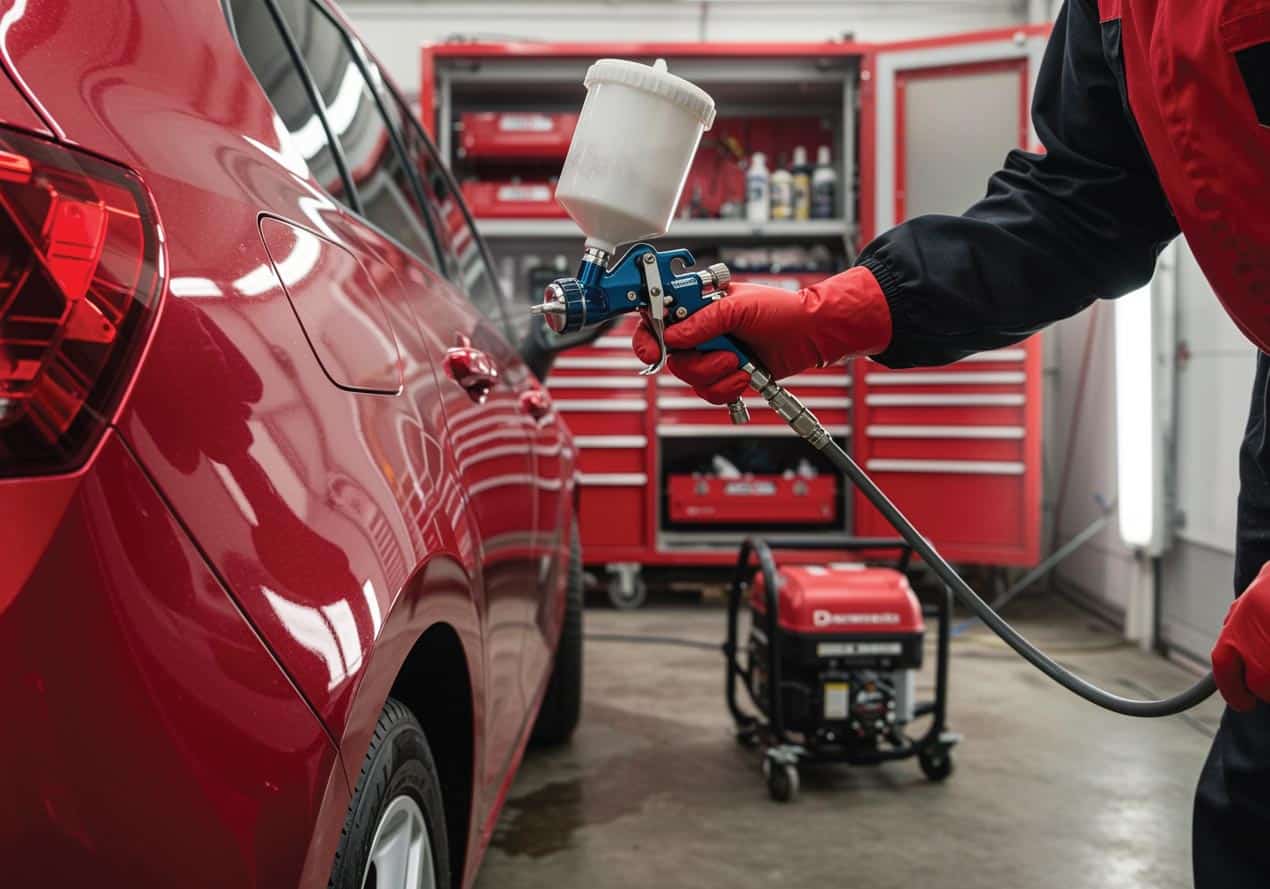 Mobile auto body repair service van