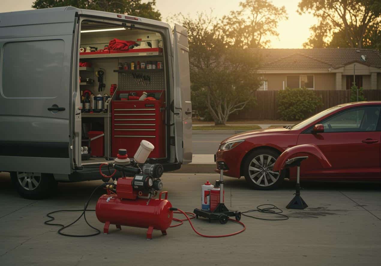 Mobile auto body service