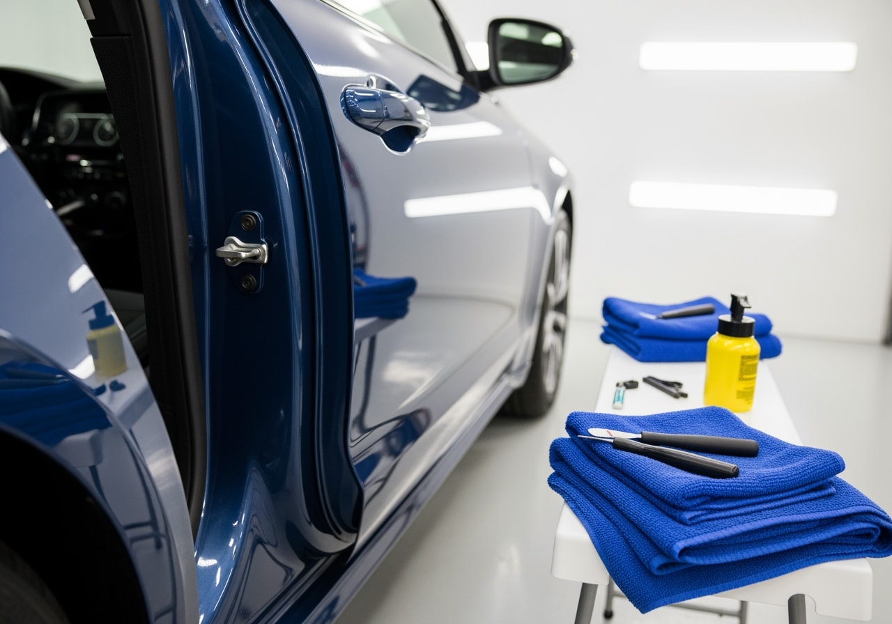 Clean door jamb detail