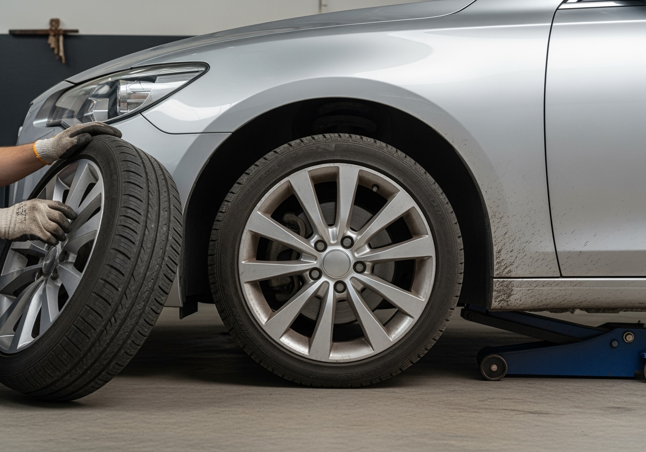 Front wheel drive tire rotation service
